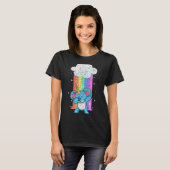 オーストラリア動物レインボーコアラコーンダビングコアラU Tシャツ (正面フル)