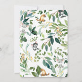 オーストラリア動物可愛いコアラ中性ベビーシャワー サンキューカード (裏面)