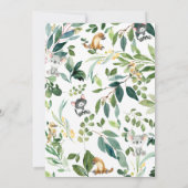 オーストラリア動物可愛いコアラ1歳のパーティー 招待状 (裏面)