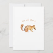 オーストラリア動物園動物誕生日 招待状 (裏面)