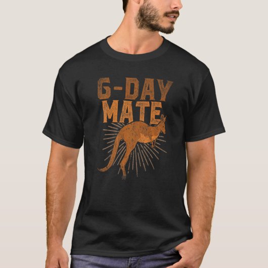 オーストラリア動物園動物Gデイメイトカンガルー Tシャツ (正面)