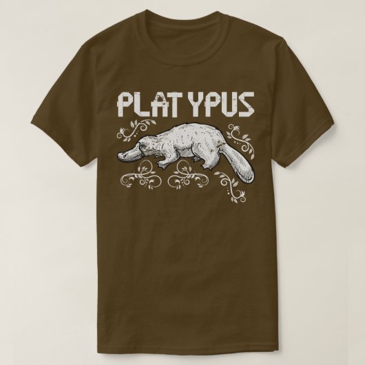 オーストラリア動物園飼育員カモノハシ Tシャツ (デザイン正面)