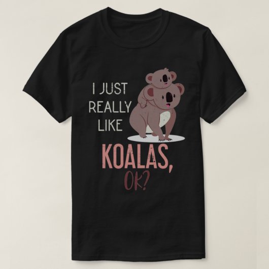 オーストラリア動物園飼育員コアラ Tシャツ (デザイン正面)