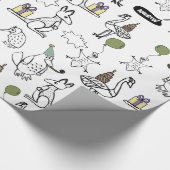 オーストラリア動物彩色カスタム ラッピングペーパー (角)