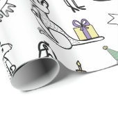 オーストラリア動物彩色カスタム ラッピングペーパー (ロールコーナー)