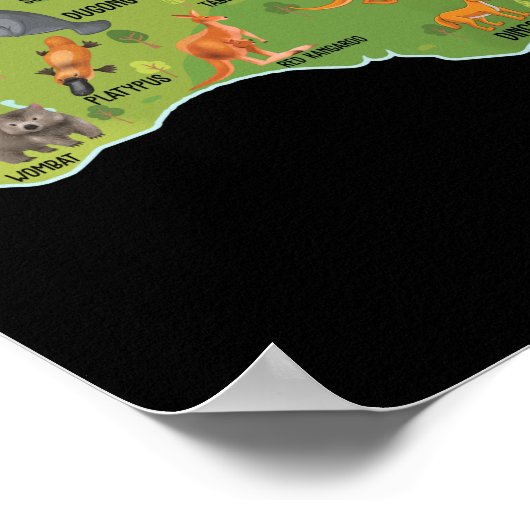 オーストラリア動物教育動物 ポスター (角)