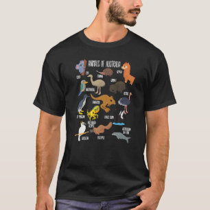 オーストラリア動物教育動物 Tシャツ
