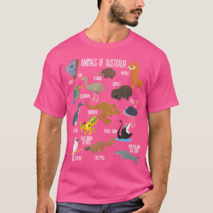 オーストラリア動物教育動物 Tシャツ