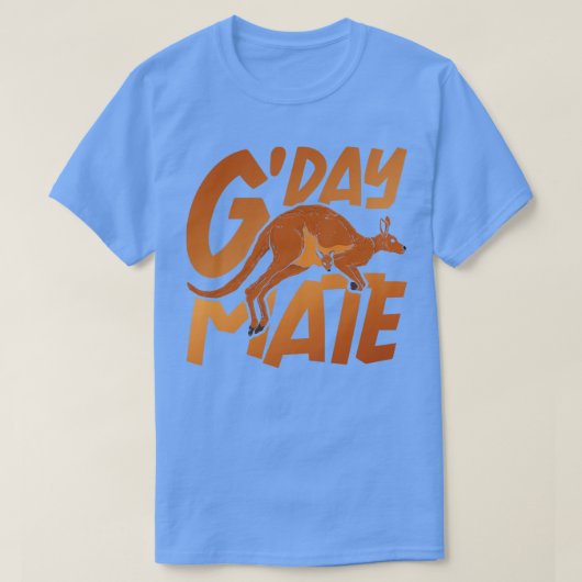 オーストラリア動物有袋動物カンガルー Tシャツ (デザイン正面)