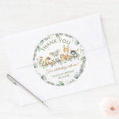 オーストラリア動物第1回バースデーベビーシャワーのお気に入り ラウンドシール (封筒)