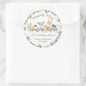 オーストラリア動物第1回バースデーベビーシャワーのお気に入り ラウンドシール (バッグ)