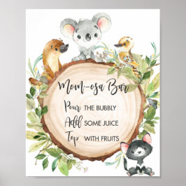 オーストラリア動物緑のシャワー母 – osaバー ポスター