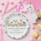 オーストラリア動物緑の誕生日赤ちゃんシャワー ペーパープレート (パーティー)