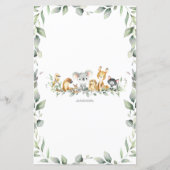 オーストラリア動物緑の赤ちゃんシャワービンゴゲーム (裏面)