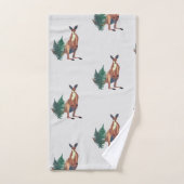 オーストラリア動物芸術カンガルー バスタオルセット (ハンドタオル)