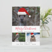 オーストラリア動物赤いスクリプト数々のフォトコラージュ シーズンカード (スタンド正面)