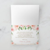 オーストラリア動物赤面ピンクフローラシャワー   サンキューカード (内部)