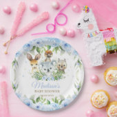 オーストラリア動物青いフローラ少年の赤ちゃんシャワー ペーパープレート (パーティー)