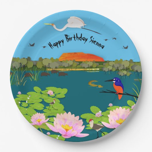 オーストラリア北部の熱帯カラフル景観 ペーパープレート (正面)