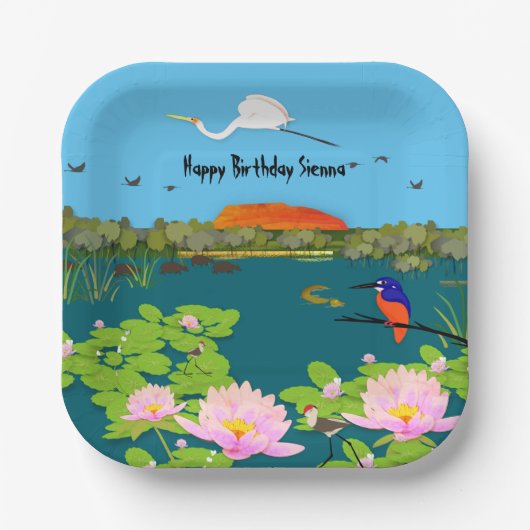 オーストラリア北部の熱帯カラフル景観 ペーパープレート (正面)