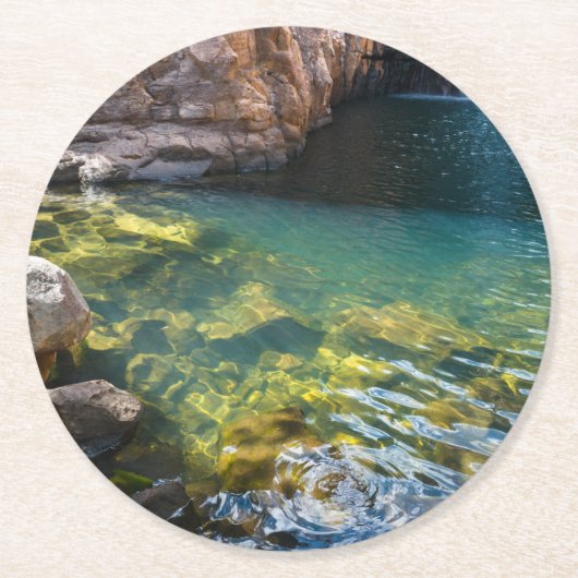 オーストラリア北部テリトリーキャサリン渓谷 ラウンドペーパーコースター (正面)