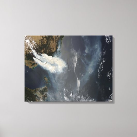 オーストラリア南東部の火災と煙 キャンバスプリント (正面)