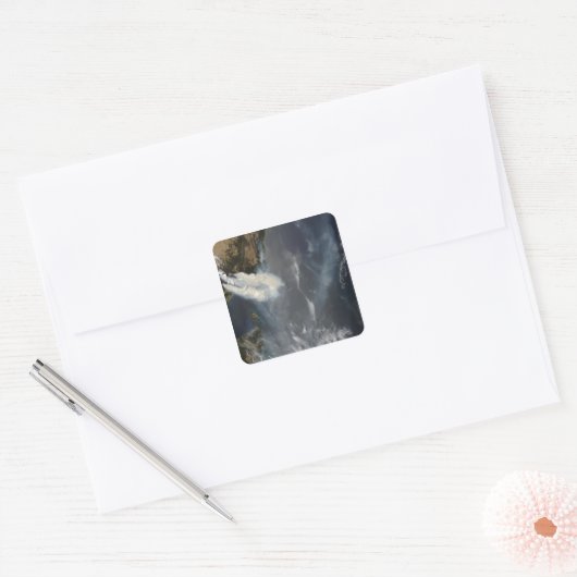 オーストラリア南東部の火災と煙 スクエアシール (封筒)