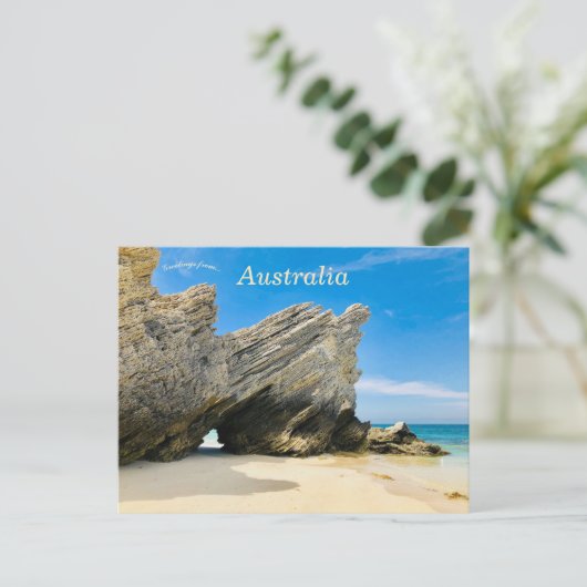 オーストラリア南部の岩層 ポストカード (スタンド正面)