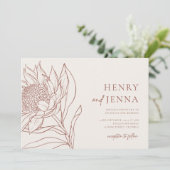 オーストラリア原産の植物 ワラタ プロテア 招待状 (スタンド正面)