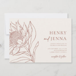 オーストラリア原産の植物 ワラタ プロテア 招待状