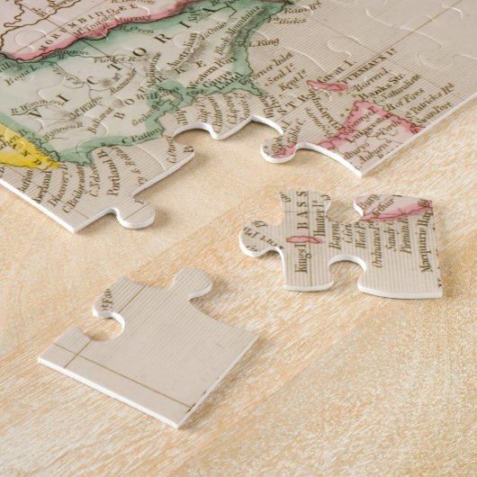 オーストラリア及びニュージーランドの地図 ジグソーパズル (側面)