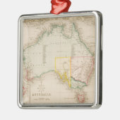 オーストラリア及びニュージーランドの地図 メタルオーナメント (左)