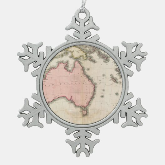 オーストラリア及び南西の太平洋 スノーフレークピューターオーナメント (正面)