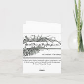 オーストラリア友情:ロイヤリティのブルーガムサイン カード (裏面)