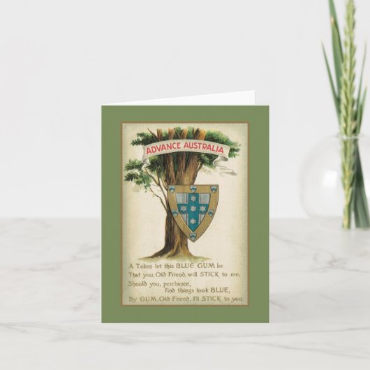 オーストラリア友情:ロイヤリティのブルーガムサイン カード (正面)
