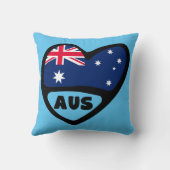 オーストラリア国コード国旗のハートAUS クッション (裏面)