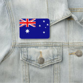 オーストラリア国旗が付いた愛国的な名前タグ 名札 (インサイチュ)