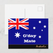 オーストラリア国旗とゲーデーマテの旅行/オーストラリア ポストカード (正面/裏面)