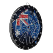 オーストラリア国旗と地図 ダーツボード (正面左)