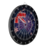 オーストラリア国旗と地図#2 ダーツボード (正面左)