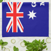 オーストラリア国旗とG'dayマテパーティー、スポーツ/オージー キッチンタオル (折り畳み)