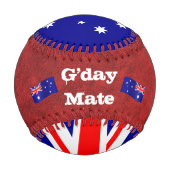オーストラリア国旗とG'day Mate，オーストラリア/スポーツ 野球ボール (裏面)