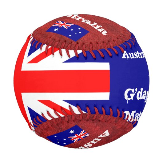 オーストラリア国旗とG'day Mate，オーストラリア/スポーツ 野球ボール (正面)