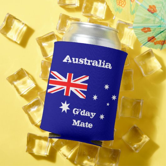 オーストラリア国旗とG'day Mate クール / オーストラリア 缶クーラー (インサイチュ 夏)