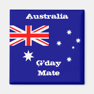オーストラリア国旗とG'day Mate、休日/スポーツファン マグネット