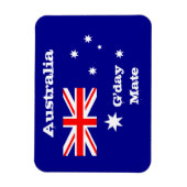 オーストラリア国旗とG'day Mate、休日/スポーツファン マグネット (縦)