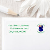 オーストラリア国旗のクリスマスエンジェル差出人住所 ラベル (インサイチュ)