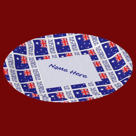 オーストラリア国旗のタイル張りブルーパーソナライズされた ペーパープレート