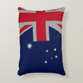 オーストラリア国旗のデザイン炭素繊維クロムスタイル アクセントクッション (正面(垂直))