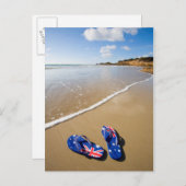 オーストラリア国旗のトンズオンビーチ |サウスウェールズ州 ポストカード (正面/裏面)